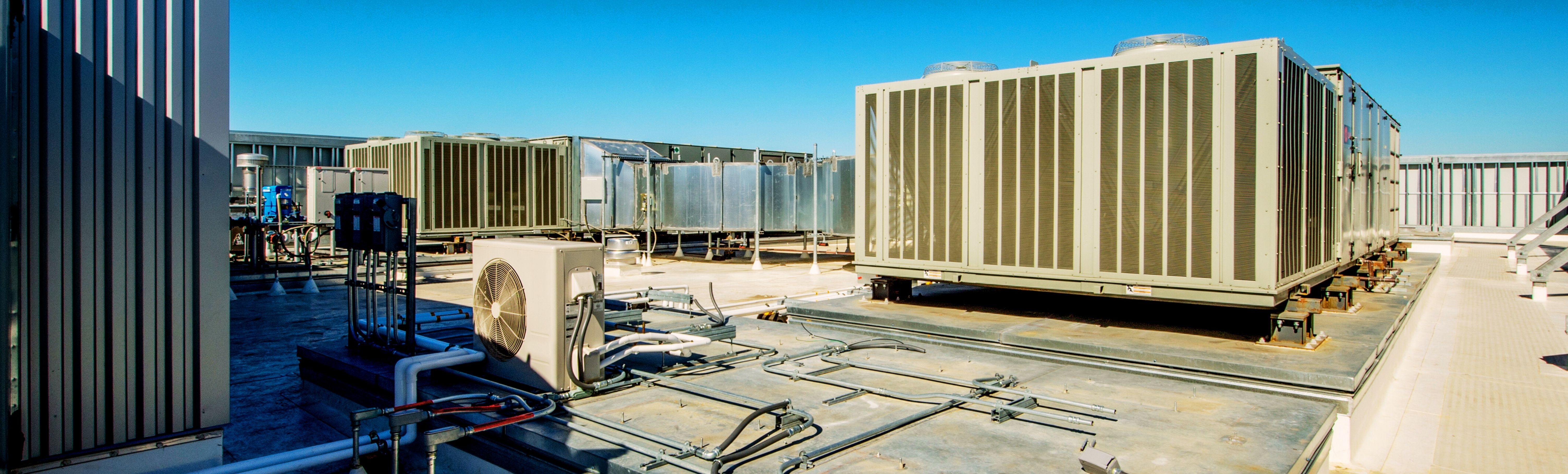 Technician checking an air conditioner
